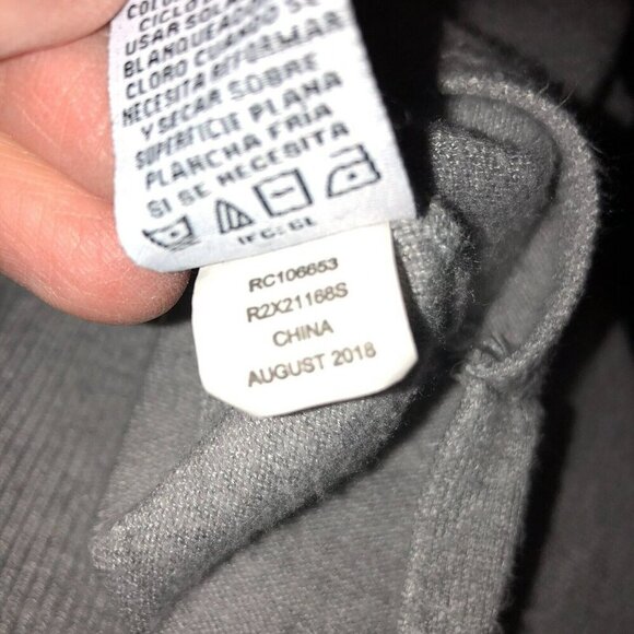 rxb Womens Small Gray Long Snap Sleeve V Neck Pullover Sweater Size S - Picture 10 of 10